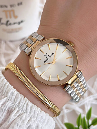 Daniel Klein Çelik Kordon 3 Atm Suya Dayanıklı Özel Tasarım Kadın Kol Saat+Bileklik VS.BLKT.0484