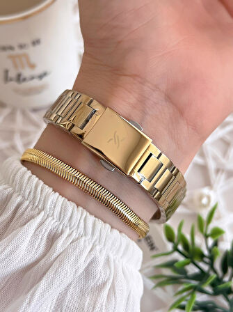 Daniel Klein Çelik Kordon 3 Atm Suya Dayanıklı Özel Tasarım Kadın Kol Saat+Bileklik VS.BLKT.0490