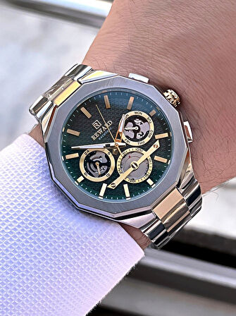 Reward Çelik Kordon Otomatik 5 Atm Suya Dayanıklı Erkek Kol Saati VS.BLKT.0516