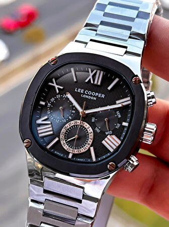 Lee Cooper İtalyan Bileklik Setli 2 Yıl Garantili Suya Dayanıklı Çelik Kordon Renk Atma Yapmaz VS.BLKT.0544