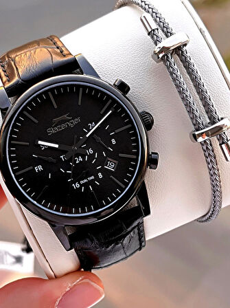 Slazenger İtalyan Bileklik Setli 2 Yıl Garantili Suya Dayanıklı VS.BLKT.0551