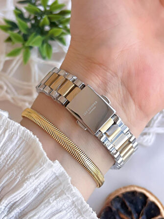 Lee Cooper Çelik Kordonlu 3 Atm Suya Dayanıklı Kadın Kol Saati VS.BLKT.0554