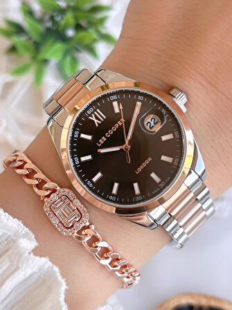 Lee Cooper Çelik Kordonlu 3 Atm Suya Dayanıklı Kadın Kol Saati VS.BLKT.0555