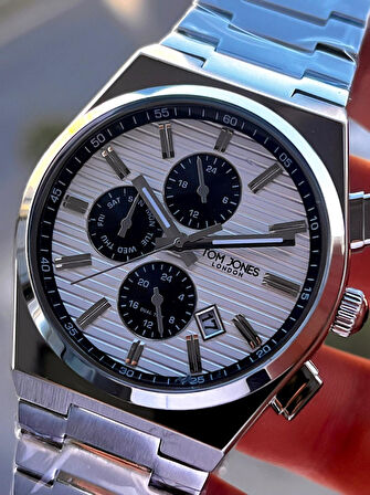 Tom Jones 3 Atm Suya Dayanıklı Çelik Kordon (Kararmaz Renk Atmaz) Erkek Kol Saati VS.BLKT.0560