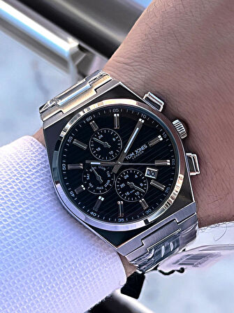 Tom Jones 3 Atm Suya Dayanıklı Çelik Kordon (Kararmaz Renk Atmaz) Erkek Kol Saati VS.BLKT.0561