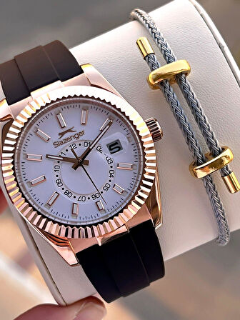 Slazenger İtalyan Bileklik Setli 2 Yıl Garantili Suya Dayanıklı VS.BLKT.0566