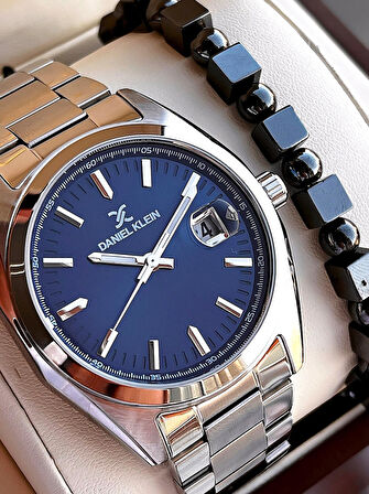 Daniel Klein Klasik Erkek Kol Saati Çelik Kordon 3 ATM Suya Dayanıklı Bileklik Hediyeli VS.BLKT.0602