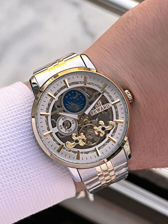 Reward Otomatik Çelik Kordon 5 Atm Suya Dayanıklı Erkek Kol Saati VS.BLKT.0608