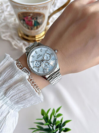 Slazenger Yeni Sezon Elite Model 50 Mt Suya Dayanıklı Bileklik Hediyeli Kadın Kol Saati VS.BLKT.0627