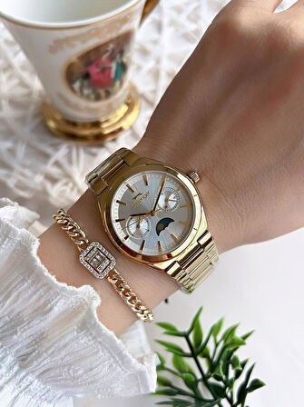 Slazenger Yeni Sezon Elite Model 50 Mt Suya Dayanıklı Bileklik Hediyeli Kadın Kol Saati VS.BLKT.0629