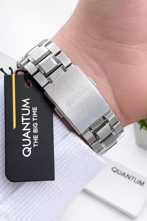 Quantum 10 ATM Suya Dayanıklı+ Bileklik Hediyeli Komple Çelik Erkek Kol Saati VS.BLKT.0931