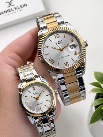 Daniel Klein Çift Sevgili Saati Çelik Bileklik Çelik Krdn 3 Atm Suya Dayanıklı Kol Saati VS.BLKT.0991