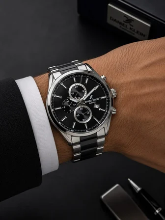 Daniel Klein Damat Ve Takım Elbiseye Özel 2 Yıl Garantili Çelik Kordon Erkek Kol Saati VS.BLKT.1057