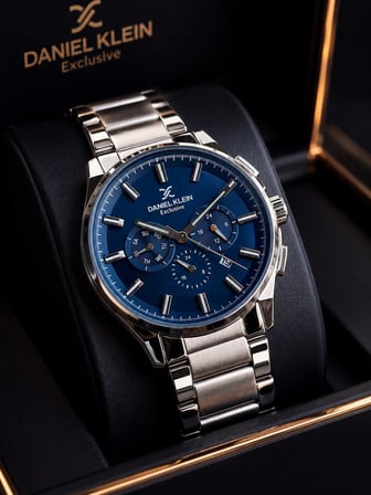 Daniel Klein Damat Ve Takım Elbiseye Özel 2 Yıl Garantili Çelik Kordon Erkek Kol Saati VS.BLKT.1060