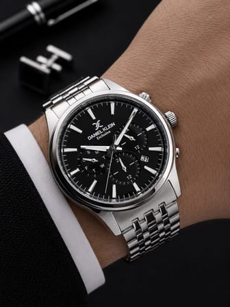 Daniel Klein Damat Ve Takım Elbiseye Özel 2 Yıl Garantili Çelik Kordon Erkek Kol Saati VS.BLKT.1066