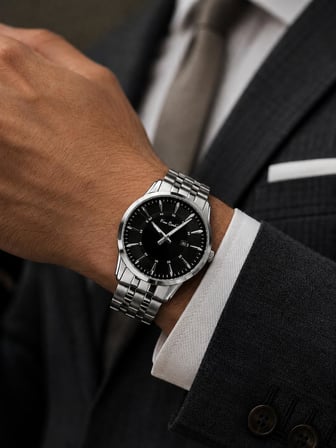 Pierre Cardin Damat Ve Takım Elbiseye Özel 2 Yıl Garantili Çelik Kordon Erkek Kol Saati VS.BLKT.1073