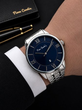 Pierre Cardin Damat Ve Takım Elbiseye Özel 2 Yıl Garantili Çelik Kordon Erkek Kol Saati VS.BLKT.1075