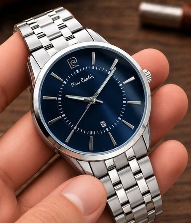 Pierre Cardin Damat Ve Takım Elbiseye Özel 2 Yıl Garantili Çelik Kordon Erkek Kol Saati VS.BLKT.1076