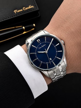 Pierre Cardin Damat Ve Takım Elbiseye Özel 2 Yıl Garantili Çelik Kordon Erkek Kol Saati VS.BLKT.1076