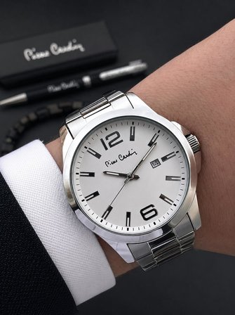 Pierre Cardin Damat Ve Takım Elbiseye Özel 2 Yıl Garantili Çelik Kordon Erkek Kol Saati VS.BLKT.1077