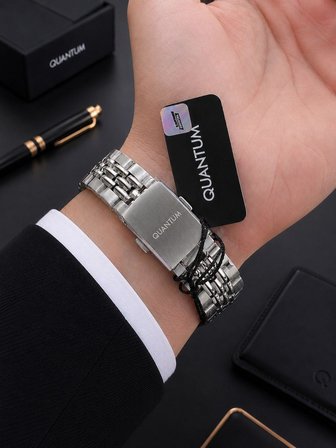 Quantum Otomatik 10 ATM Suya Dayanıklı Komple Çelik Erkek Kol Saati VS.BLKT.1094