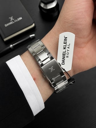 Daniel Klein Damat Ve Takım Elbiseye Özel 2 Yıl Garantili Çelik Kordon Erkek Kol Saati VS.BLKT.1121