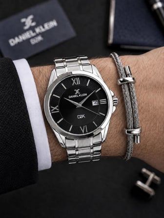 Daniel Klein Damat Ve Takım Elbiseye Özel 2 Yıl Garantili Çelik Kordon Erkek Kol Saati VS.BLKT.1185