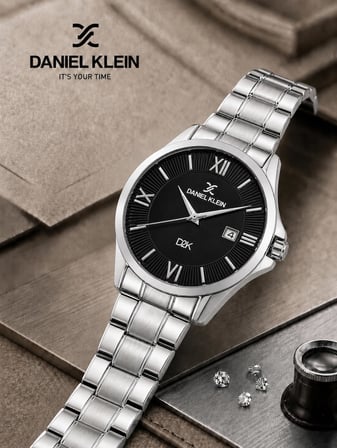Daniel Klein Damat Ve Takım Elbiseye Özel 2 Yıl Garantili Çelik Kordon Erkek Kol Saati VS.BLKT.1185