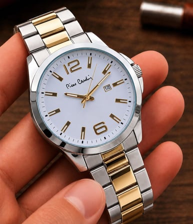 Pierre Cardin Damat Ve Takım Elbiseye Özel 2 Yıl Garantili Çelik Kordon Erkek Kol Saati VS.BLKT.1219