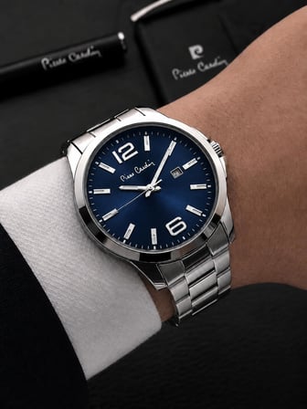 Pierre Cardin Damat Ve Takım Elbiseye Özel 2 Yıl Garantili Çelik Kordon Erkek Kol Saati VS.BLKT.1220