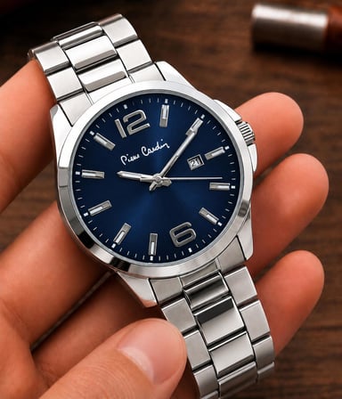 Pierre Cardin Damat Ve Takım Elbiseye Özel 2 Yıl Garantili Çelik Kordon Erkek Kol Saati VS.BLKT.1220