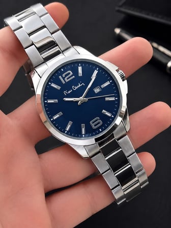 Pierre Cardin Damat Ve Takım Elbiseye Özel 2 Yıl Garantili Çelik Kordon Erkek Kol Saati VS.BLKT.1220