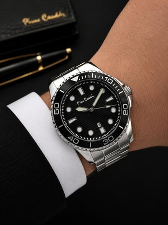 Pierre Cardin Damat Ve Takım Elbiseye Özel 2 Yıl Garantili Çelik Kordon Erkek Kol Saati VS.BLKT.1225
