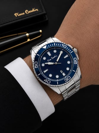 Pierre Cardin Damat Ve Takım Elbiseye Özel 2 Yıl Garantili Çelik Kordon Erkek Kol Saati VS.BLKT.1228
