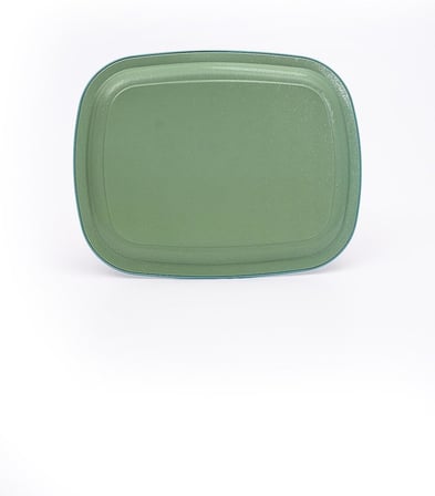 -Ee171-9f Botanica Blue Desenli Oval Tepsi 24x31 Cm (Botanica Blue)