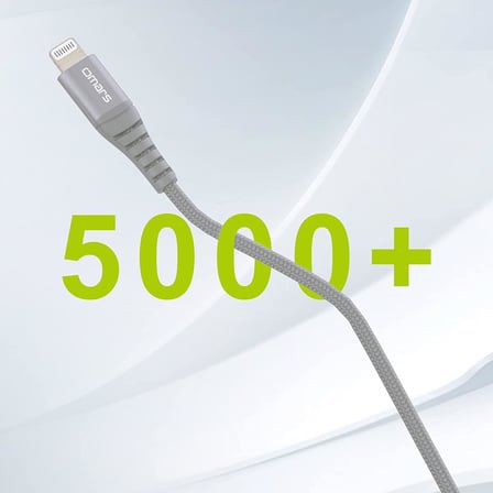 iPhone Type-C to Lightning Örgülü Hızlı Şarj ve Data Kablosu 1 Metre Gri