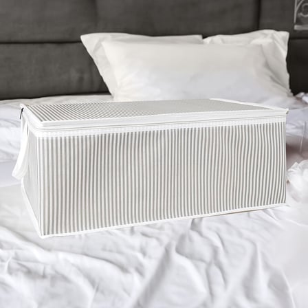 Baza Altı Düzenleyici Kumaş Hurç (50 x 30 x 20) (3 Adet Gri)