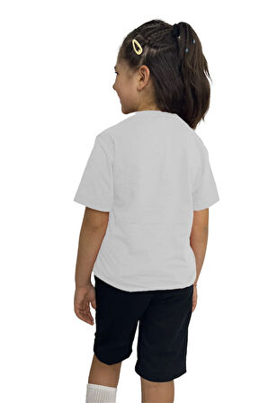 Bardak Baskılı kız Çocuk Tişört ve Şort Takımı