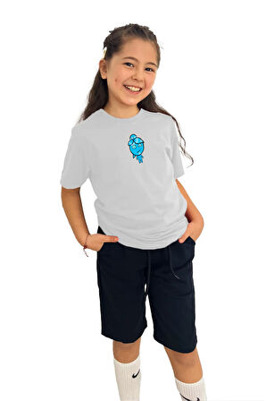 Ateş ve Su Su Baskılı kız Çocuk Tişört ve Şort Takımı | %100 Pamuk, Şık ve Rahat