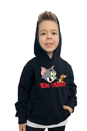 Tom ve Jerry Baskılı Erkek Çocuk  Sweatshirt – Rahat ve Şık Tasarım