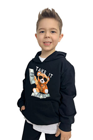 Take It Bear Baskılı Erkek Çocuk  Sweatshirt – Rahat ve Şık Tasarım