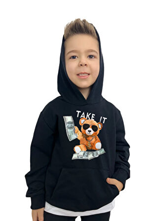 Take It Bear Baskılı Erkek Çocuk  Sweatshirt – Rahat ve Şık Tasarım