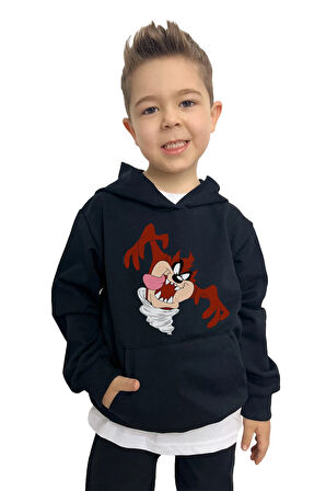 Tazmanya Baskılı Erkek Sweatshirt Tişört Eşofman takımı  – Rahat ve Şık Tasarım