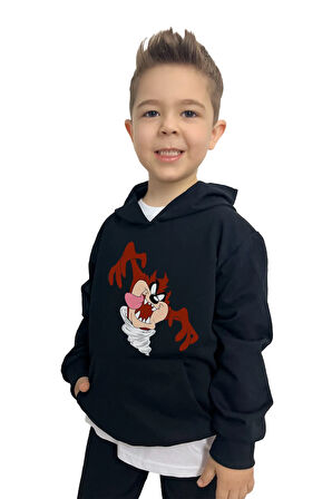 Tazmanya Baskılı Erkek Sweatshirt Tişört Eşofman takımı  – Rahat ve Şık Tasarım