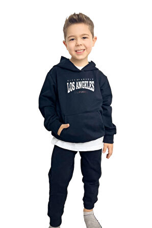 Los Angeles Baskılı Erkek Sweatshirt Tişört Eşofman takımı  – Rahat ve Şık Tasarım