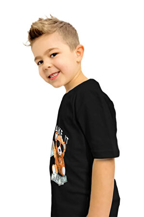 Take it Bear  Baskılı Çocuk Tişörtü | %100 Pamuk, Şık ve Rahat Tasarım