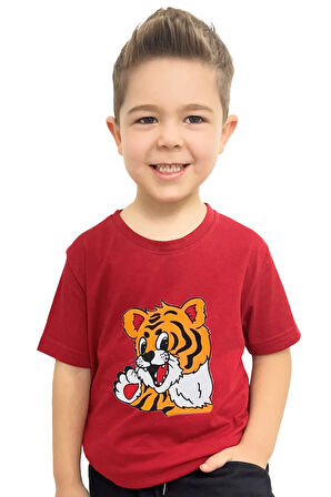 Aslan Baskılı Çocuk Tişörtü | %100 Pamuk, Şık ve Rahat Tasarım