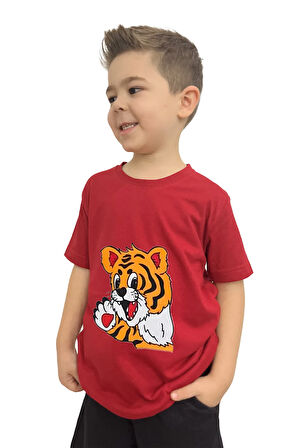 Aslan Baskılı Çocuk Tişörtü | %100 Pamuk, Şık ve Rahat Tasarım