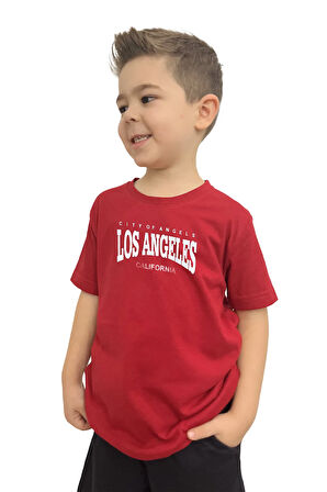 Losangeles Baskılı Çocuk Tişörtü | %100 Pamuk, Şık ve Rahat Tasarım