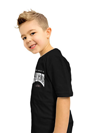Losangeles Baskılı Çocuk Tişörtü | %100 Pamuk, Şık ve Rahat Tasarım